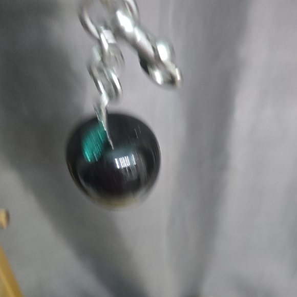 Black Apple Key Holder Bag Charm - Picture 3 of 7